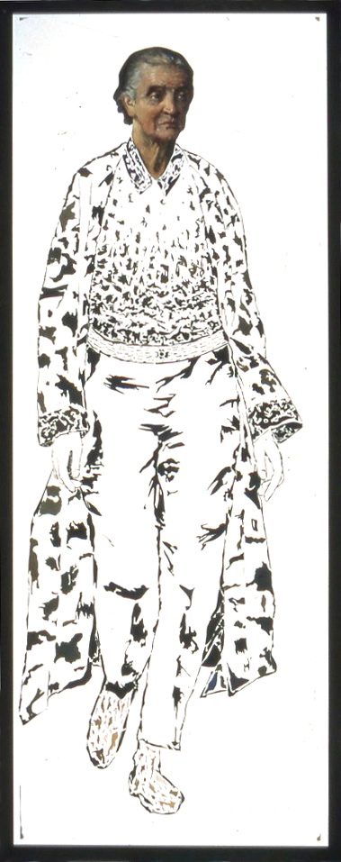 Portrait of a portrait, made from an aquarel made by my great grandfather Bert Henri Bolink